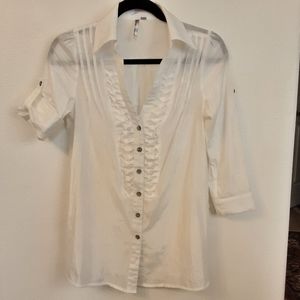 The Clothing Company Iridescent White Button-Down Shirt